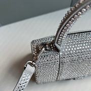 BALENCIAGA | Hourglass XS Handbag With Rhinestones In Silver 19x8x13 cm - 2