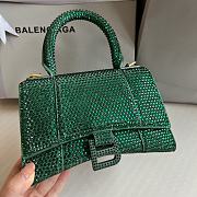 BALENCIAGA | Hourglass XS Handbag With Rhinestones In Green 19x8x13 cm - 2