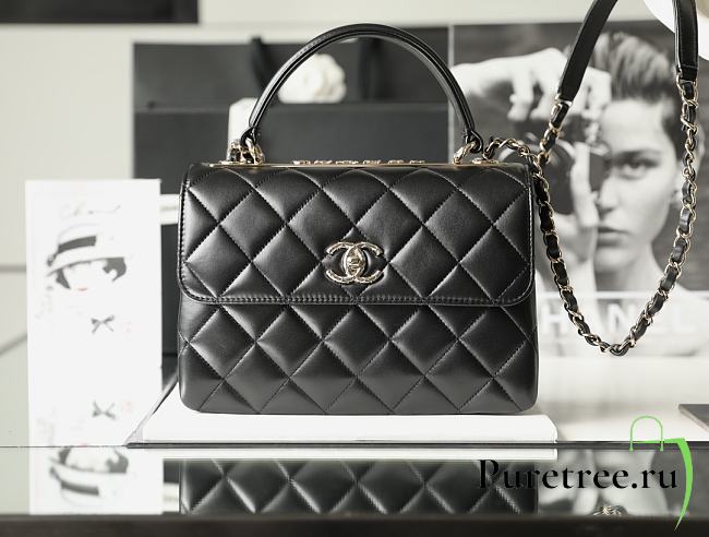 Chanel Trendy CC Flap Bag Black size 25x17x12 cm - 1