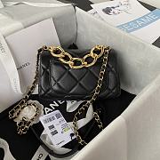 Chanel Mini Flap Bag With Big Chain Black AS3365 size 17x8.5x11.5 cm - 6