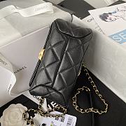 Chanel Mini Flap Bag With Big Chain Black AS3365 size 17x8.5x11.5 cm - 4