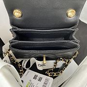 Chanel Mini Flap Bag With Big Chain Black AS3365 size 17x8.5x11.5 cm - 3
