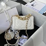 Chanel Mini Flap Bag With Big Chain White AS3365 size 17x8.5x11.5 cm - 3