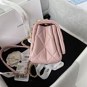 Chanel Mini Flap Bag With Big Chain Light Pink AS3365 size 17x8.5x11.5 cm - 3