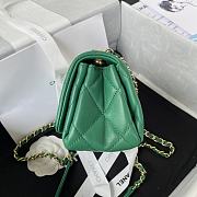 Chanel Mini Flap Bag With Big Chain Green AS3365 size 17x8.5x11.5 cm - 6