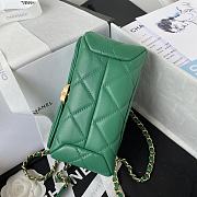 Chanel Mini Flap Bag With Big Chain Green AS3365 size 17x8.5x11.5 cm - 3