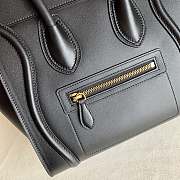 CELINE | Micro Luggage Smooth Calfskin Black Gold Hardware 27x27x15 cm  - 6
