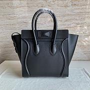 CELINE | Micro Luggage Smooth Calfskin Black Gold Hardware 27x27x15 cm  - 4