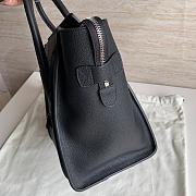 CELINE | Mini Luggage Handbag Drummed Calfskin Black 31x31x18 cm - 4