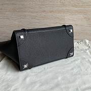 CELINE | Mini Luggage Handbag Drummed Calfskin Black 31x31x18 cm - 3