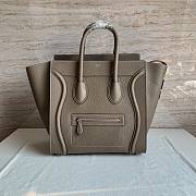 CELINE | Mini Luggage Handbag Drummed Calfskin Souris 31x31x18 cm - 1