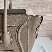 CELINE | Micro Luggage Handbag Drummed Calfskin Souris 27x27x15 cm - 5