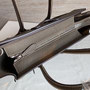 CELINE | Micro Luggage Handbag Drummed Calfskin Souris 27x27x15 cm - 4