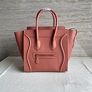 CELINE | Micro Luggage Bag Drummed Calfskin Terracotta 27x27x15 cm - 1