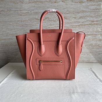 CELINE | Micro Luggage Bag Drummed Calfskin Terracotta 27x27x15 cm
