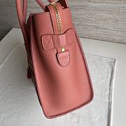CELINE | Micro Luggage Bag Drummed Calfskin Terracotta 27x27x15 cm - 4
