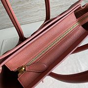 CELINE | Micro Luggage Bag Drummed Calfskin Terracotta 27x27x15 cm - 3