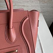 CELINE | Micro Luggage Bag Drummed Calfskin Terracotta 27x27x15 cm - 2