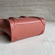 CELINE | Nano Luggage Bag Drummed Calfskin Terracotta 20x20x10 cm - 5