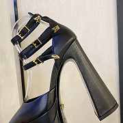 Versace Ankle Strap Pumps Black Heel 14.5 cm - 6