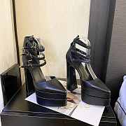 Versace Ankle Strap Pumps Black Heel 14.5 cm - 2