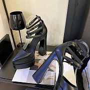 Versace Ankle Strap Pumps Black Heel 14.5 cm - 3