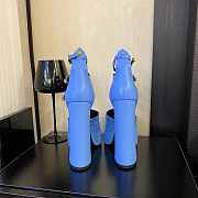 Versace Ankle Strap Pumps Blue Heel 14.5 cm - 5