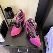 Versace Ankle Strap Pumps Pink Heel 14.5 cm - 3