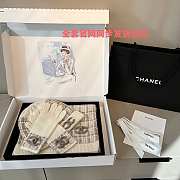 Chanel Set Gloves, Scarf, Hat in Beige - 2