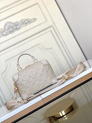 Louis Vuitton | Petite Malle Souple Cream M56319 size 20 x 14 x 8 cm - 6