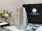 CHANEL | Deauville Small Tote Bag White 28 cm - 5