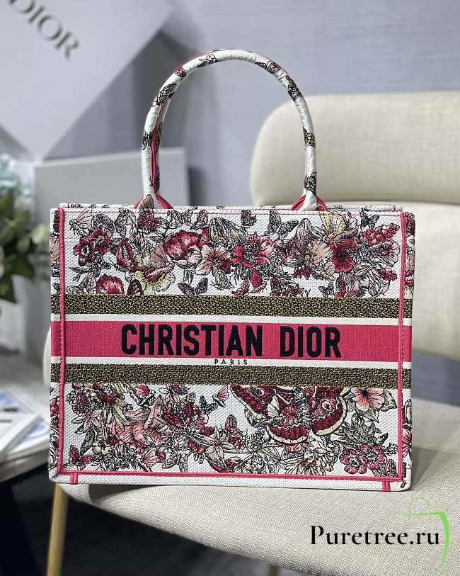 DIOR | Medium Book Tote Multicolor Butterfly - 36.5cm - 1