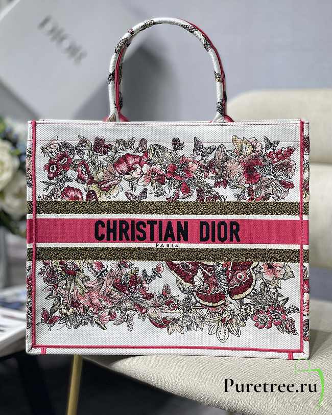 DIOR | Large Book Tote Multicolor Butterfly - 41.5cm - 1