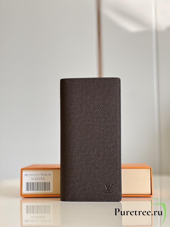 Louis Vuitton | Brazza Wallet Brown Taiga Leather size 19x10x2 cm - 1