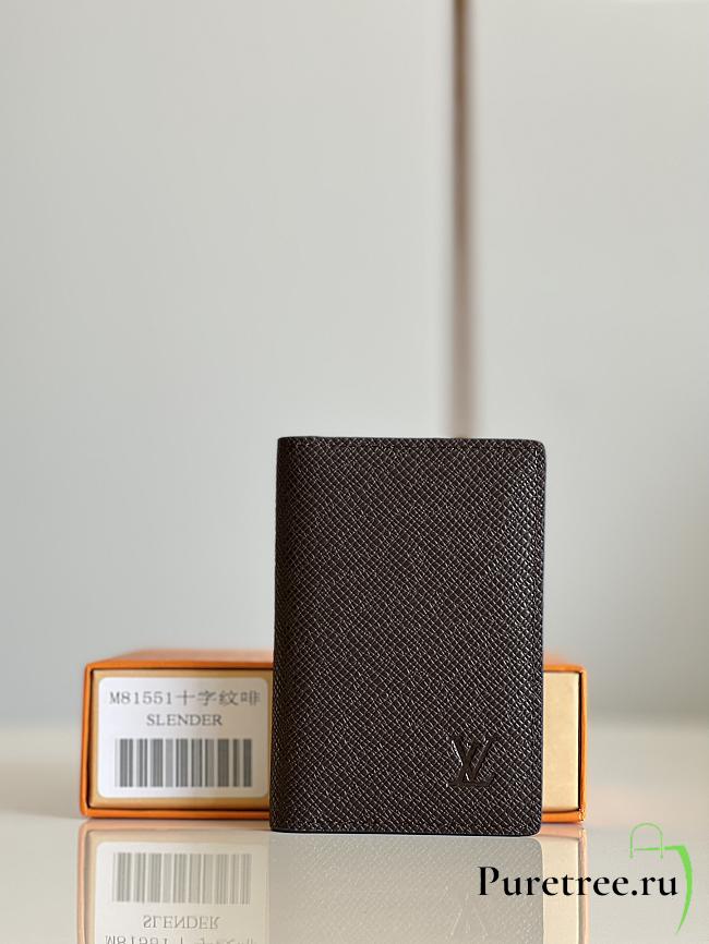 Louis Vuitton | Pocket Organizer Brown Taiga Leather size 11x8x1 cm - 1