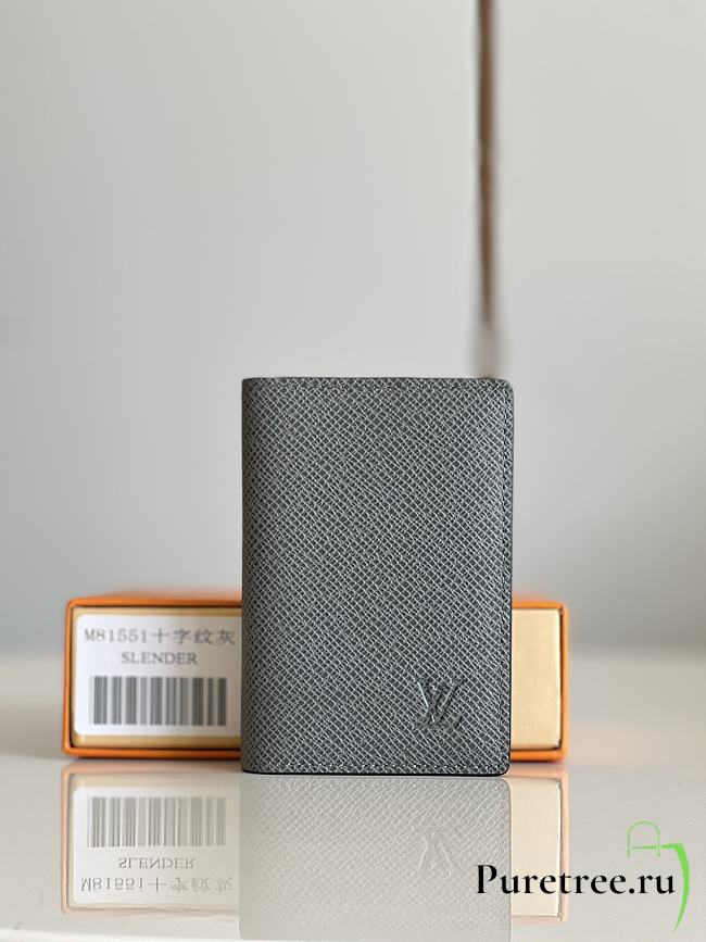 Louis Vuitton | Pocket Organizer Glacier Taiga Leather size 11x8x1 cm - 1