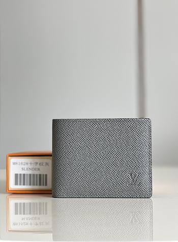 Louis Vuitton | Slender Wallet Glacier Taiga Leather size 11x8.5x2 cm