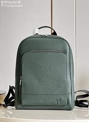 Louis Vuitton | Adrian Backpack Green Taiga Leather 31x39x14 cm - 1