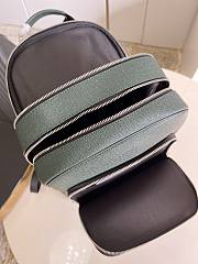 Louis Vuitton | Adrian Backpack Green Taiga Leather 31x39x14 cm - 3