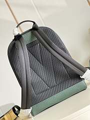 Louis Vuitton | Adrian Backpack Green Taiga Leather 31x39x14 cm - 6