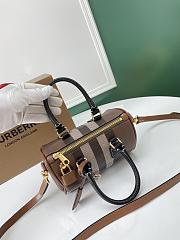 Burberry Mini Check Bowling Bag Dark Brown size 18.5x11x12 cm - 4