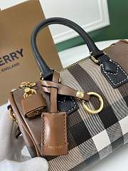 Burberry Mini Check Bowling Bag Dark Brown size 18.5x11x12 cm - 2