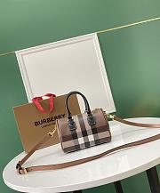 Burberry Mini Check Bowling Bag Dark Brown size 18.5x11x12 cm - 3