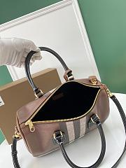 Burberry Medium Check Bowling Bag Dark Brown size 30x15x21 cm - 6