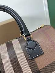 Burberry Medium Check Bowling Bag Dark Brown size 30x15x21 cm - 5