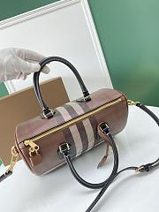 Burberry Medium Check Bowling Bag Dark Brown size 30x15x21 cm - 4