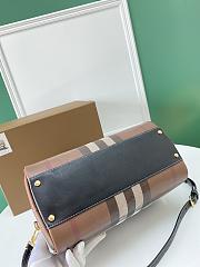 Burberry Medium Check Bowling Bag Dark Brown size 30x15x21 cm - 3