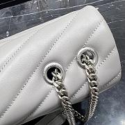 YSL Loulou Medium Gray Leather Silver Hardware size 30x22x10 cm - 2