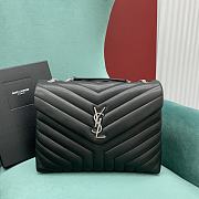 YSL Loulou Medium Bag Black Silver Hardware size 31x23x10 cm - 1