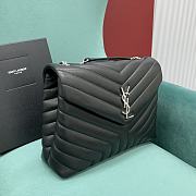 YSL Loulou Medium Bag Black Silver Hardware size 31x23x10 cm - 4